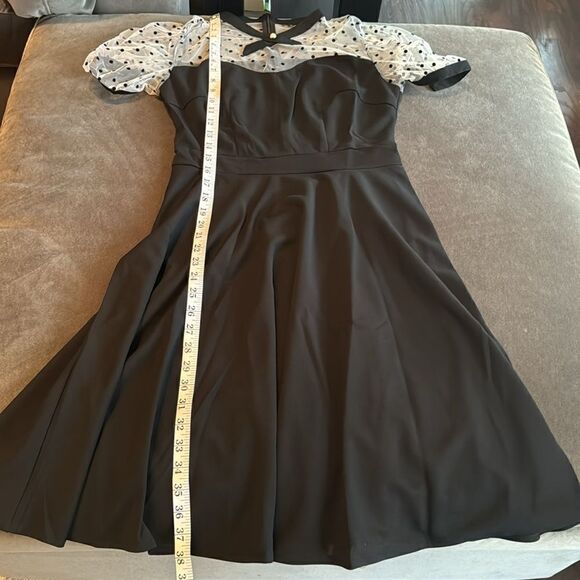 Women’s Black with Polka Dot Dress 1950’s Retro Style Size M NEW - Picture 10 of 13